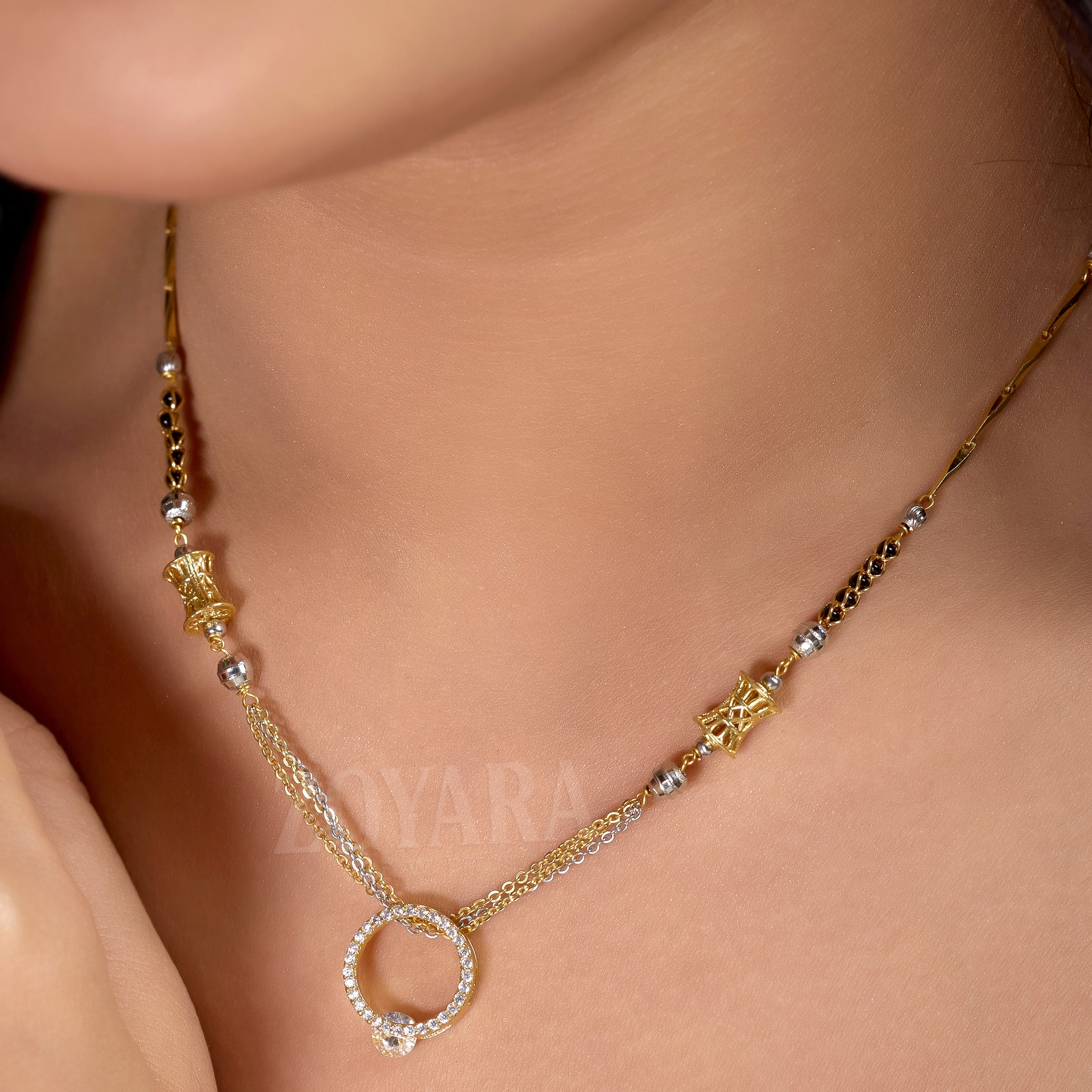Senorita Mangalsutra Gold-Plated Dual Chain