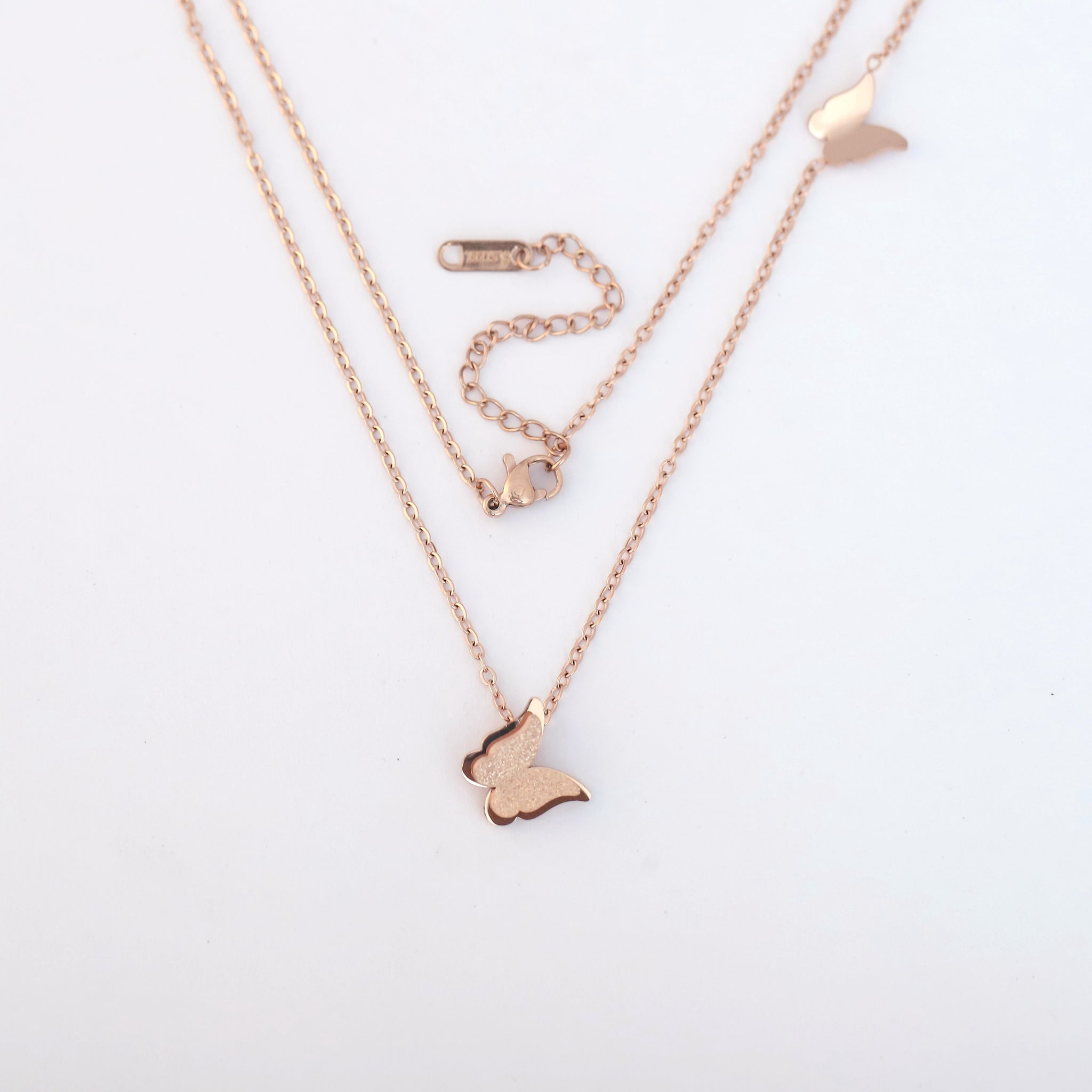 Butterfly Kiss  Necklace (Rose Gold)