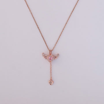 Angel Heart Glow Necklace (Rose Gold)