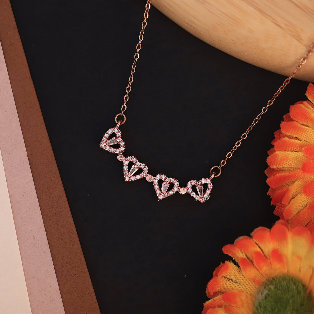 Celestial Bloom Necklace (Rose Gold)