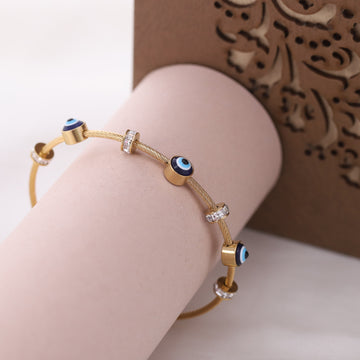 Evil Eye Aura  Bracelet (Yellow Gold)