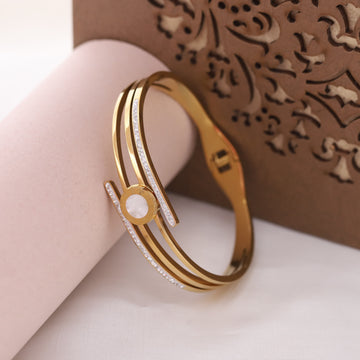 Modern Elegance Triple Layer Bracelet
