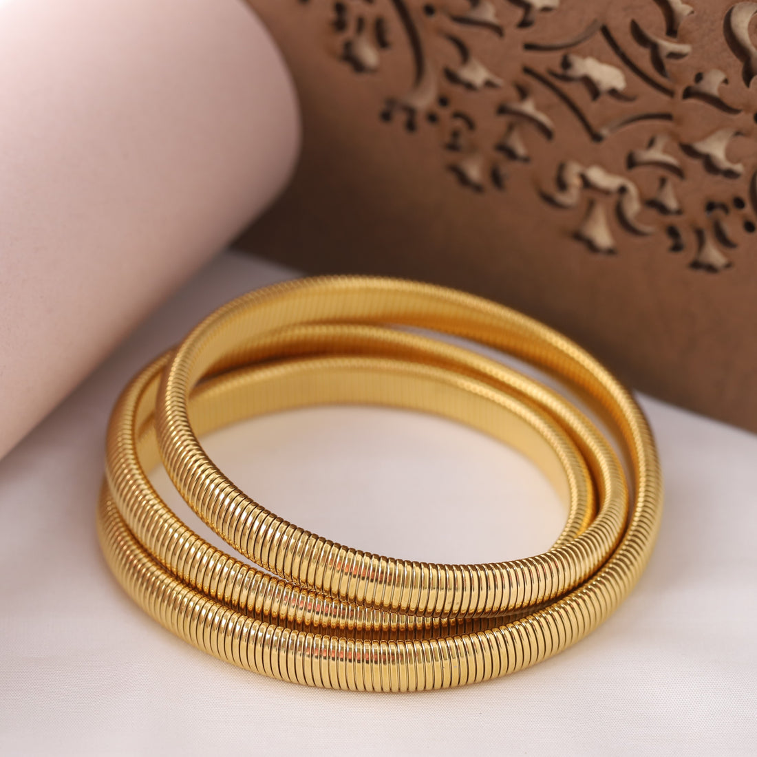 Gold Plated Triple layered bracelet